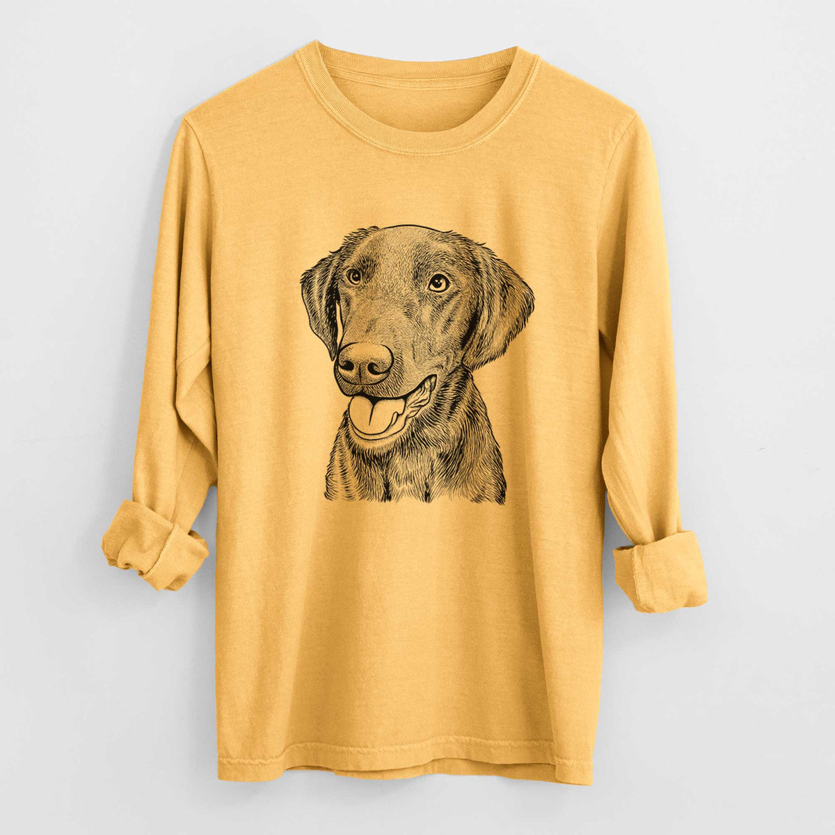 Bare Onyx the Labrador Retriever - Heavyweight 100% Cotton Long Sleeve