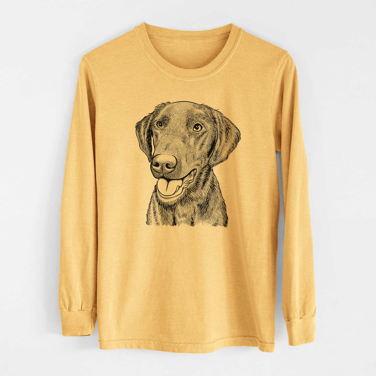 Bare Onyx the Labrador Retriever - Heavyweight 100% Cotton Long Sleeve