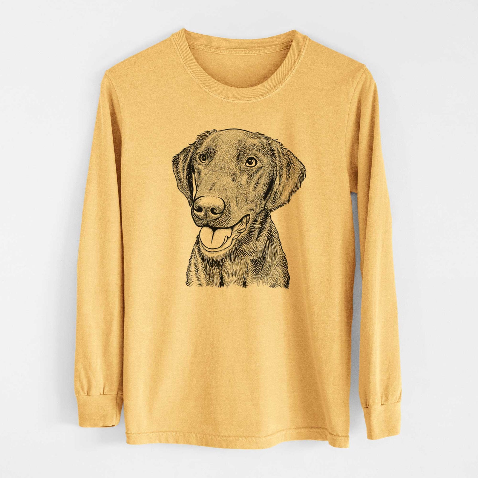 Bare Onyx the Labrador Retriever - Heavyweight 100% Cotton Long Sleeve