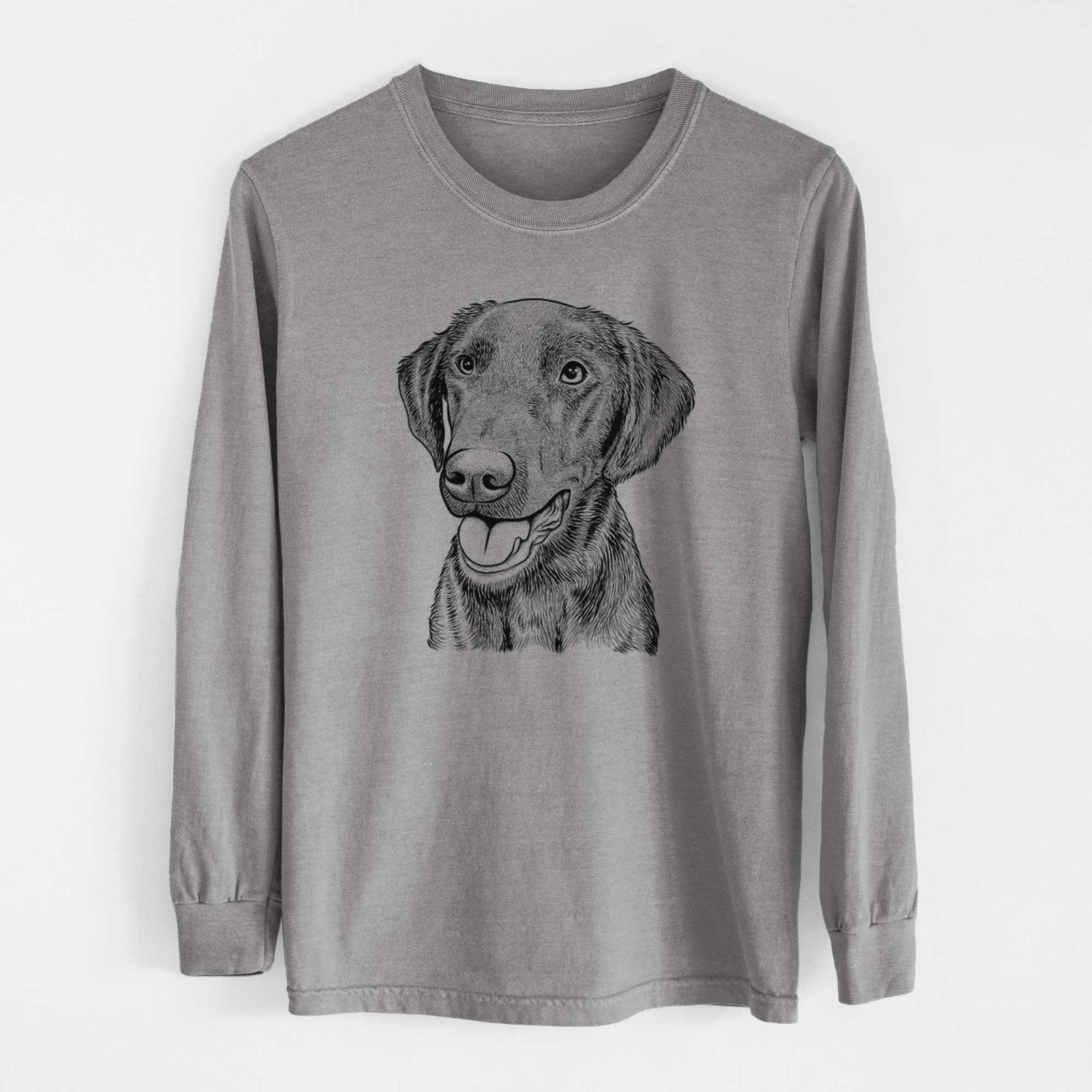 Bare Onyx the Labrador Retriever - Heavyweight 100% Cotton Long Sleeve