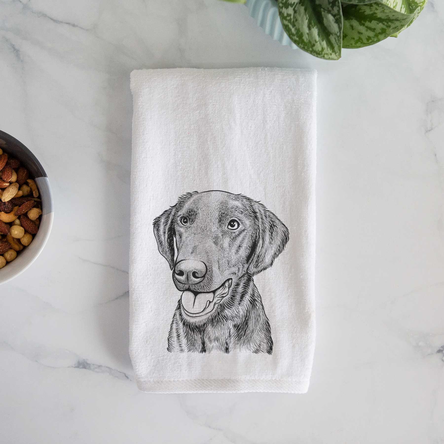 Onyx the Labrador Retriever Decorative Hand Towel