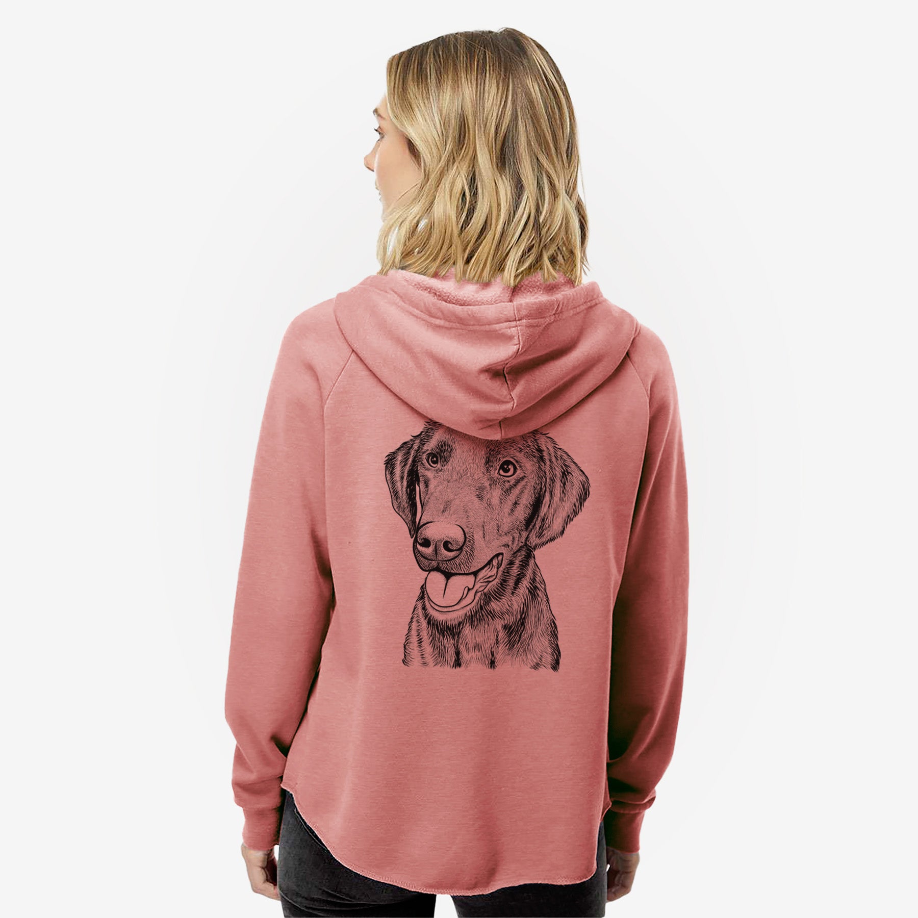 Onyx the Labrador Retriever - Women's Cali Wave Zip-Up Sweatshirt