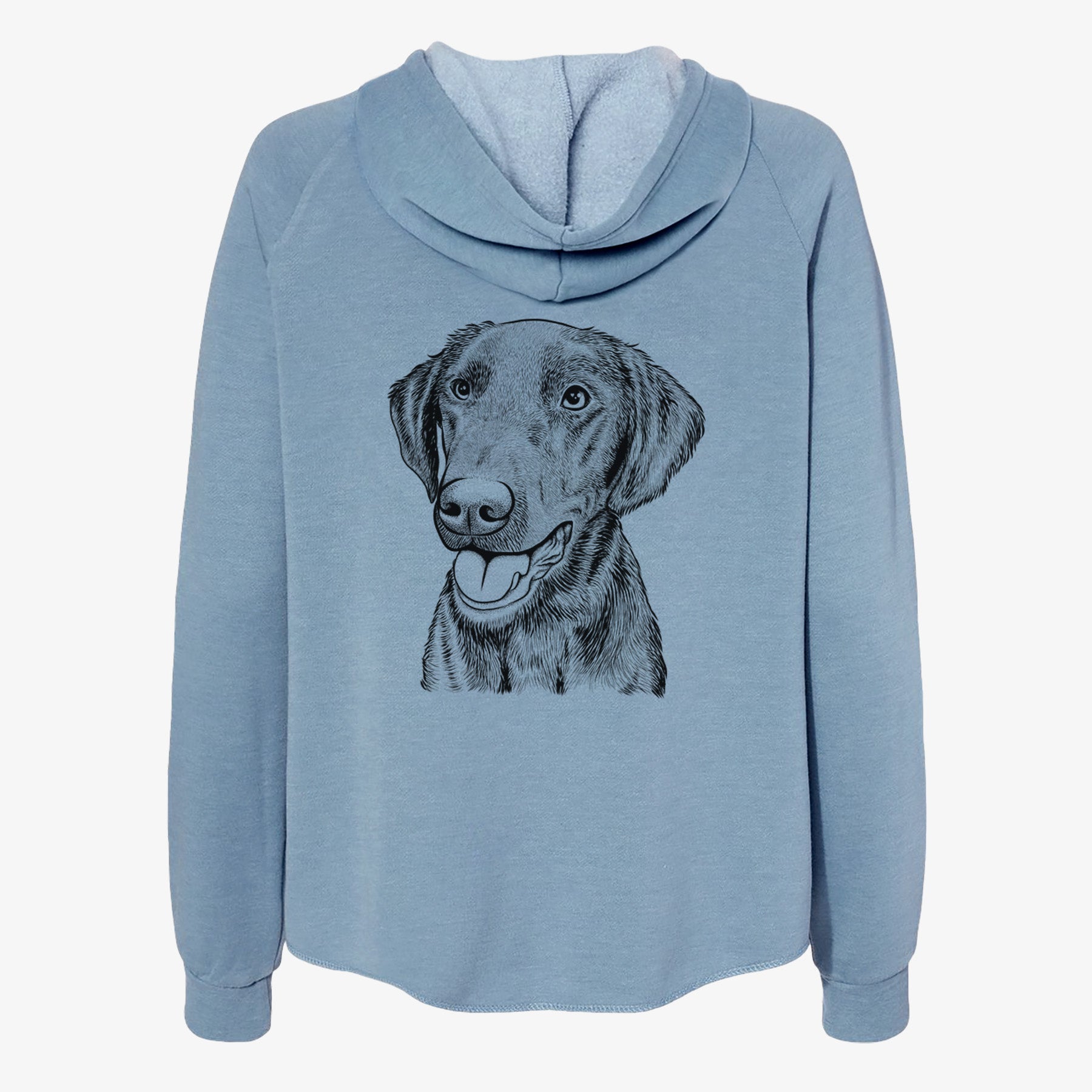 Onyx the Labrador Retriever - Women's Cali Wave Zip-Up Sweatshirt