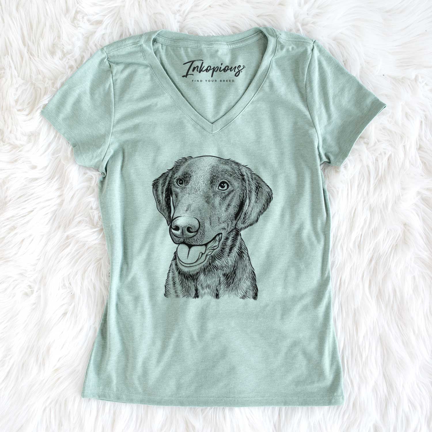 Bare Onyx the Labrador Retriever - Women's V-neck Shirt
