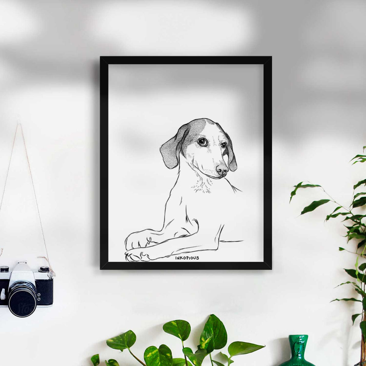 Opie the Foxhound Art Print