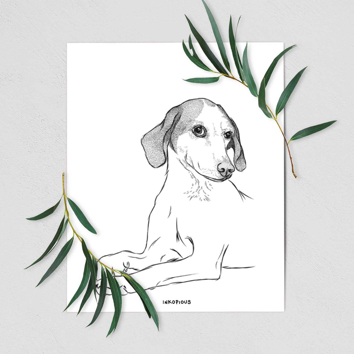 Opie the Foxhound Art Print