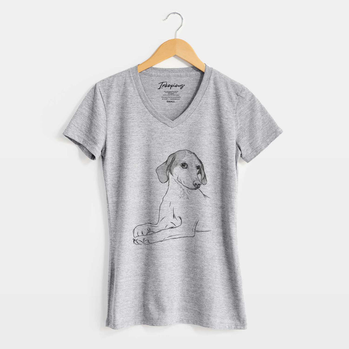 Bare Opie the Foxhound - Women's V-neck Shirt