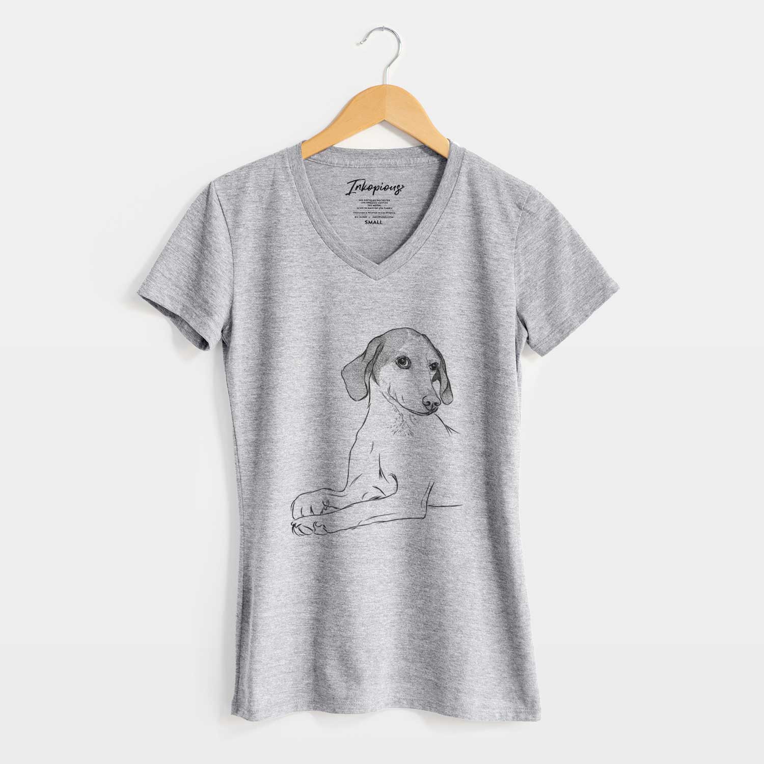 Bare Opie the Foxhound - Women's V-neck Shirt