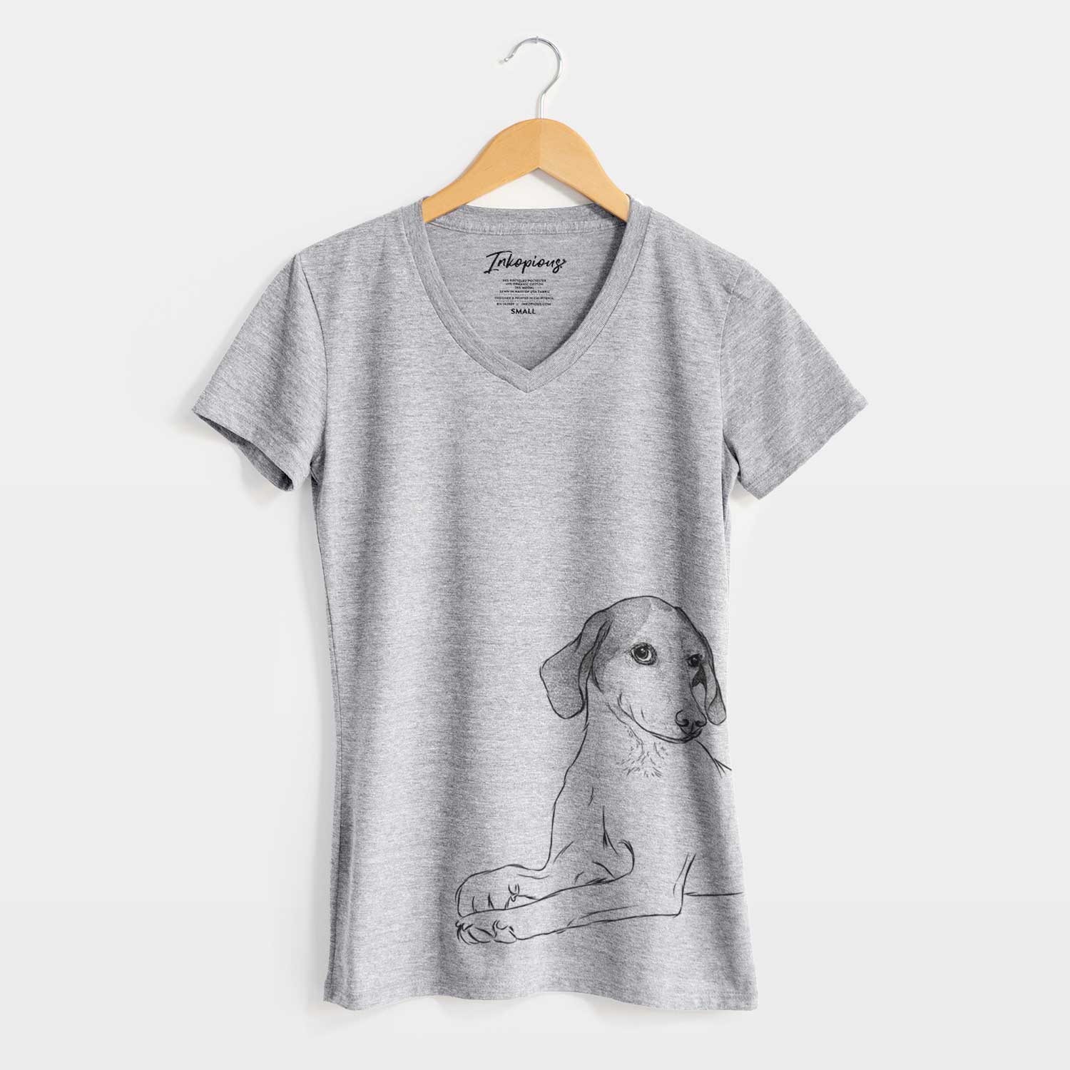 Bare Opie the Foxhound - Women's V-neck Shirt