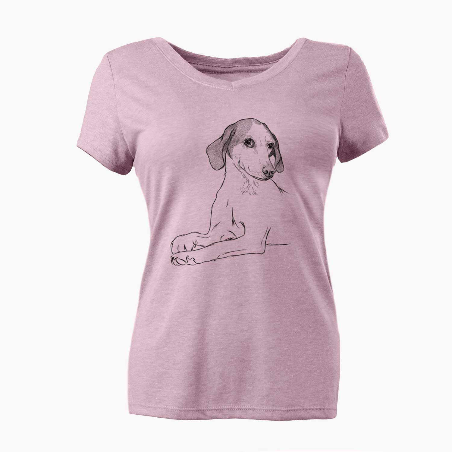 Bare Opie the Foxhound - Women's V-neck Shirt