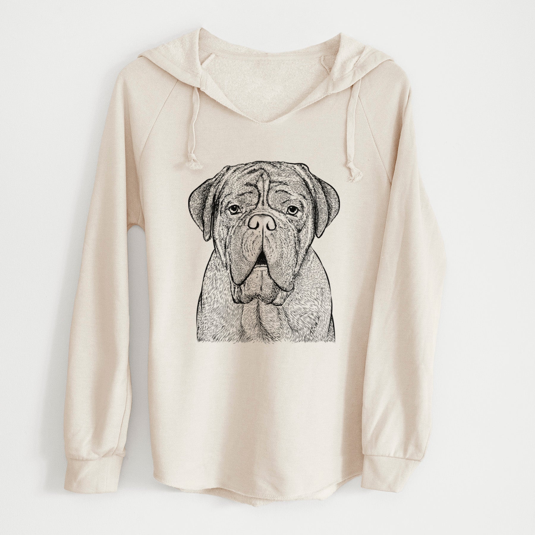 Bare Optimus the Dogue de Bordeaux - Cali Wave Hooded Sweatshirt