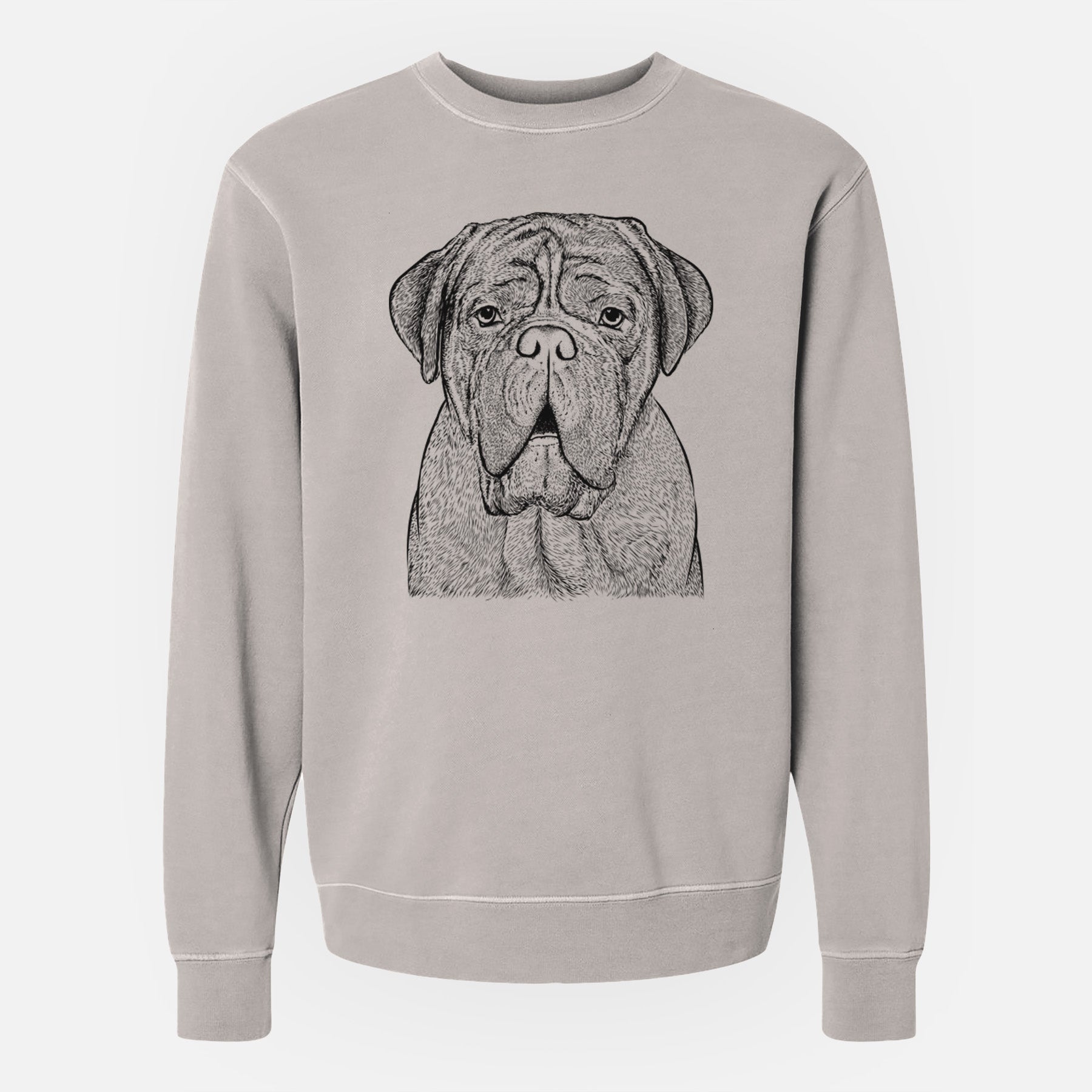 Bare Optimus the Dogue de Bordeaux - Unisex Pigment Dyed Crew Sweatshirt