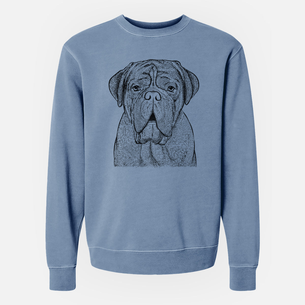 Bare Optimus the Dogue de Bordeaux - Unisex Pigment Dyed Crew Sweatshirt