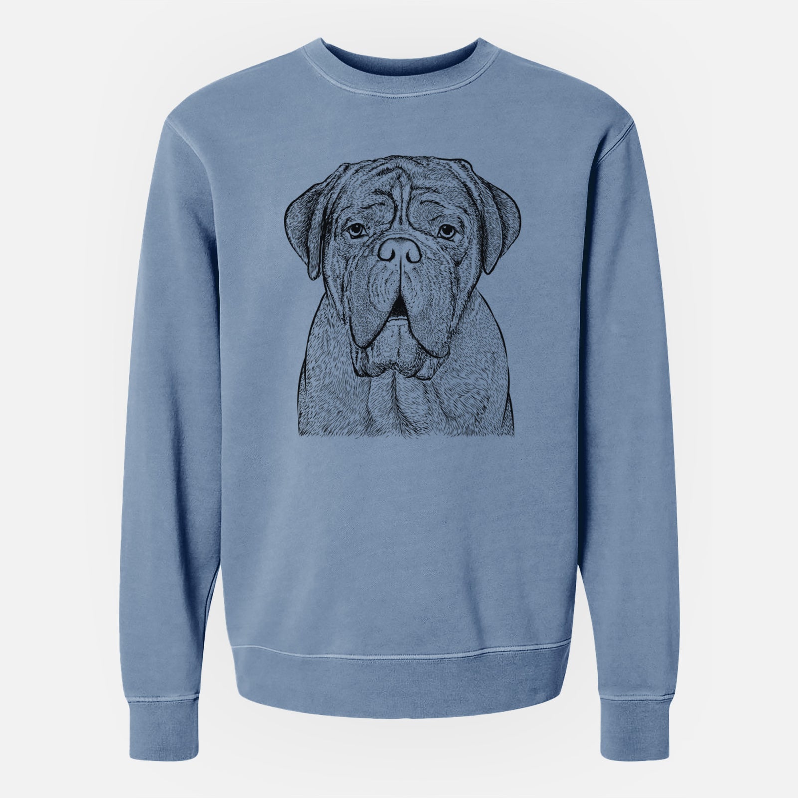 Bare Optimus the Dogue de Bordeaux - Unisex Pigment Dyed Crew Sweatshirt