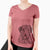 Bare Optimus the Dogue de Bordeaux - Women's V-neck Shirt