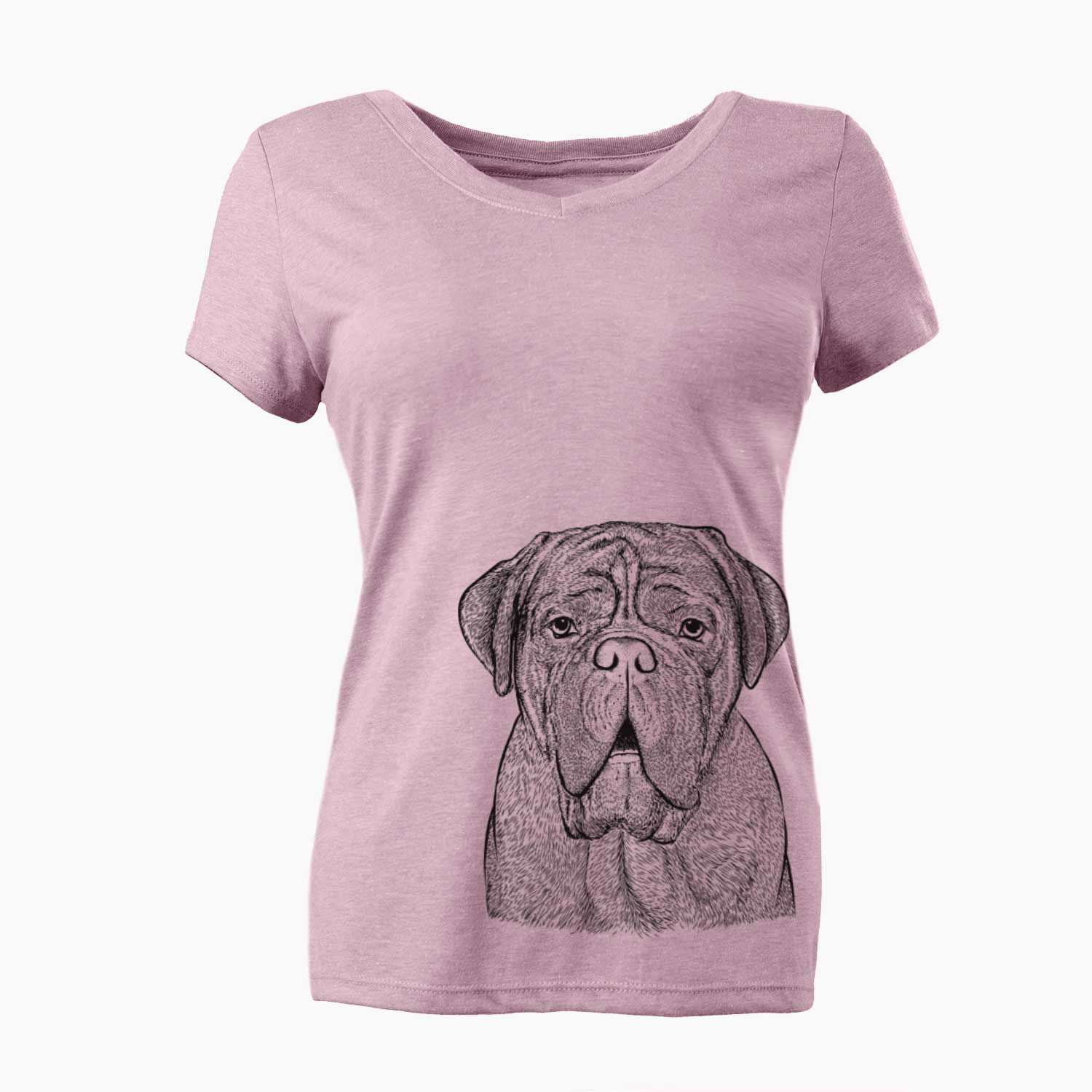 Bare Optimus the Dogue de Bordeaux - Women's V-neck Shirt