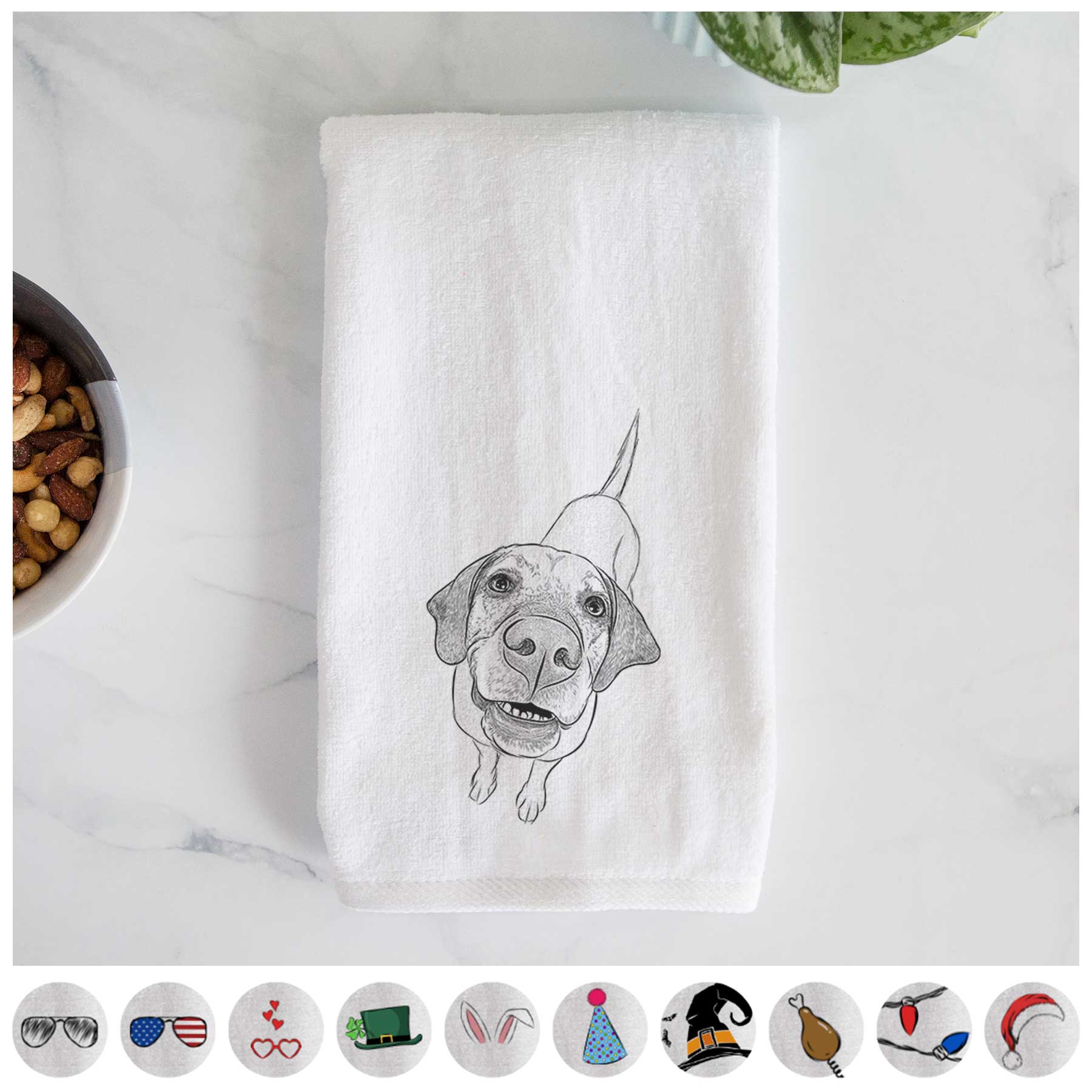 Oquirrh the Vizsla Decorative Hand Towel