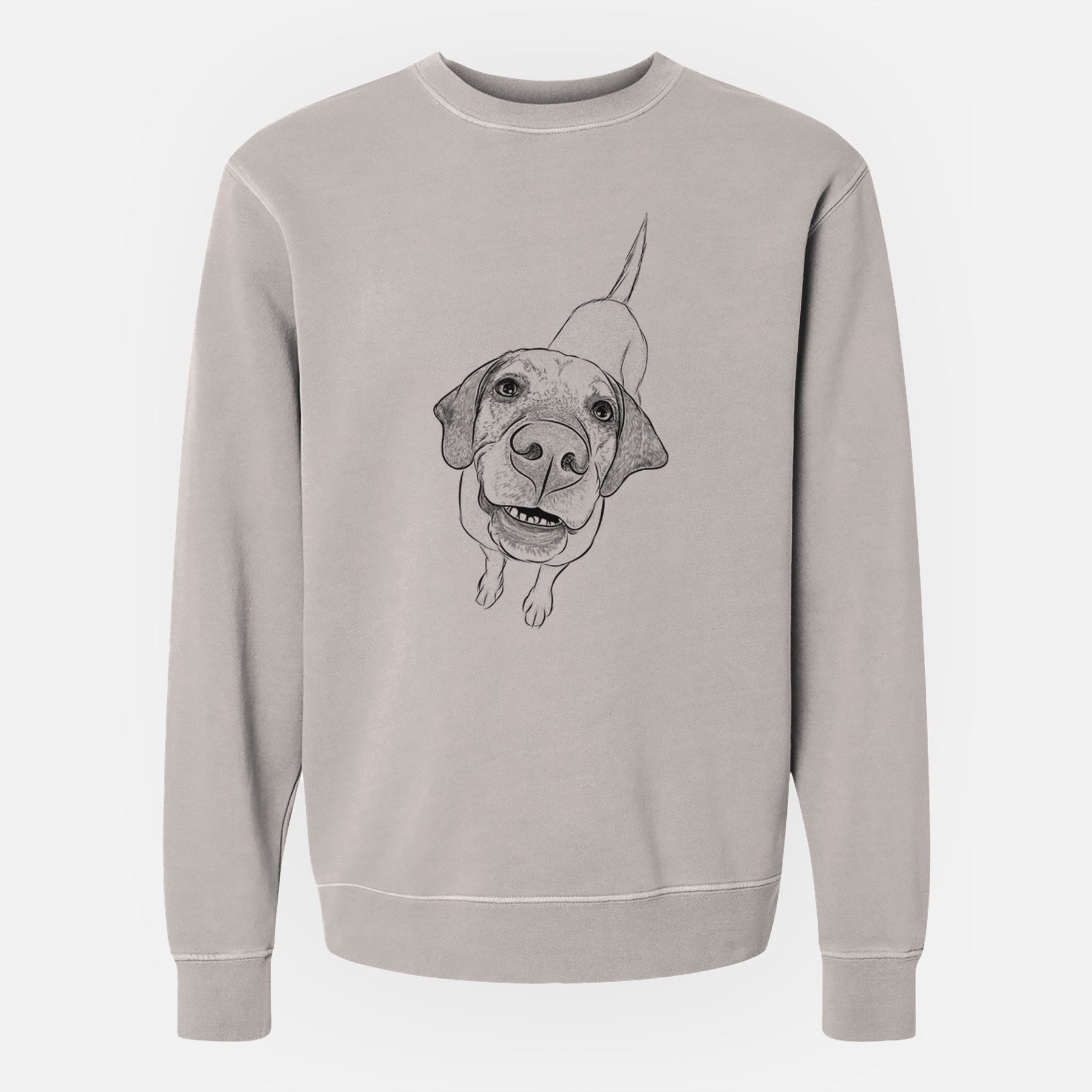 Bare Oquirrh the Vizsla - Unisex Pigment Dyed Crew Sweatshirt