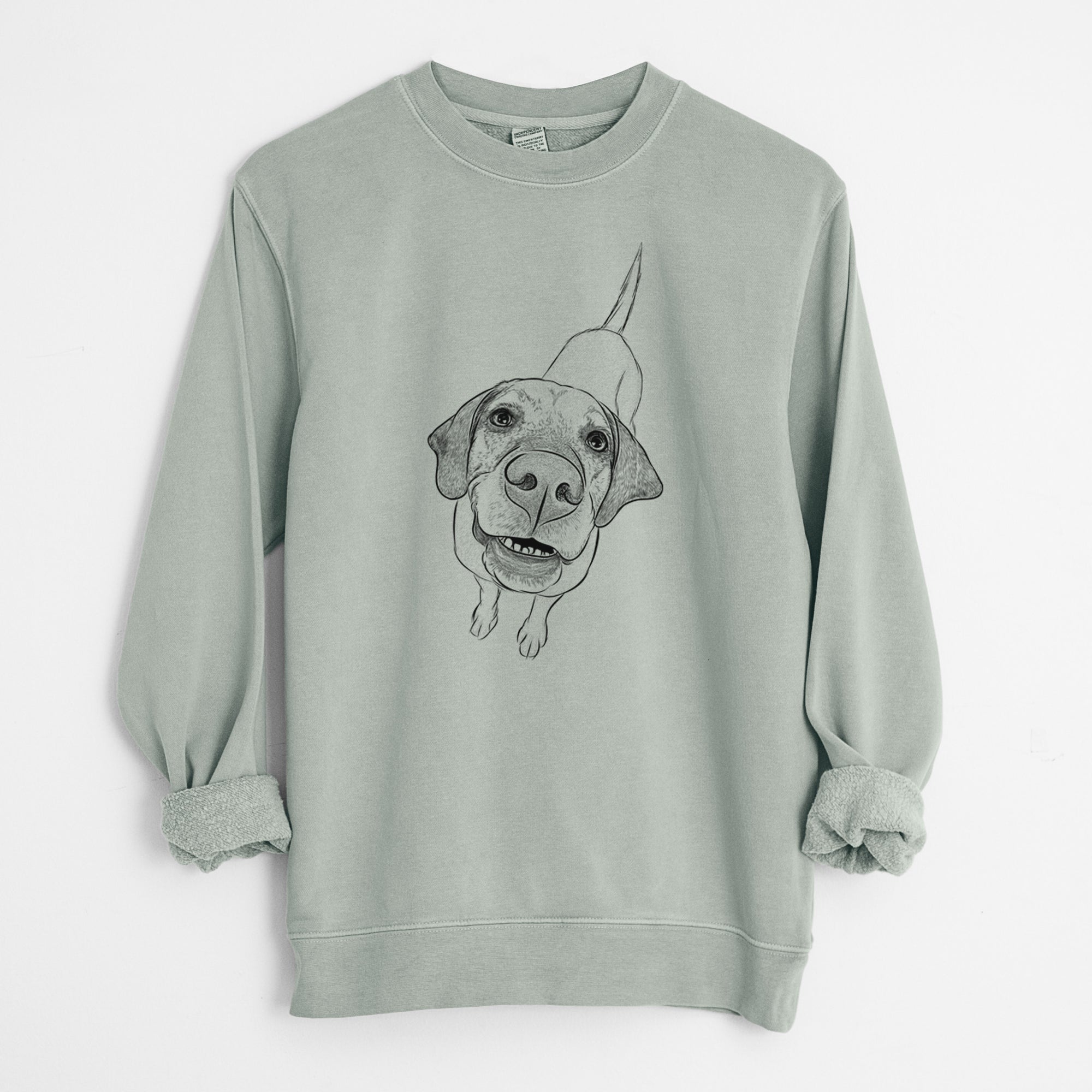 Bare Oquirrh the Vizsla - Unisex Pigment Dyed Crew Sweatshirt