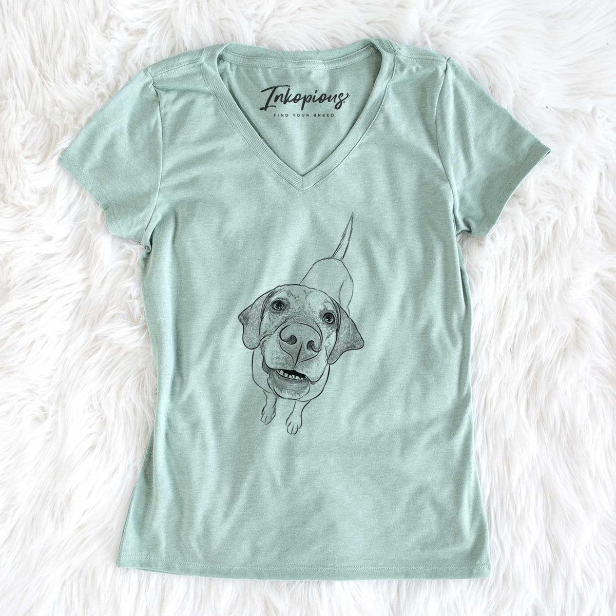 Bare Oquirrh the Vizsla - Women&#39;s V-neck Shirt