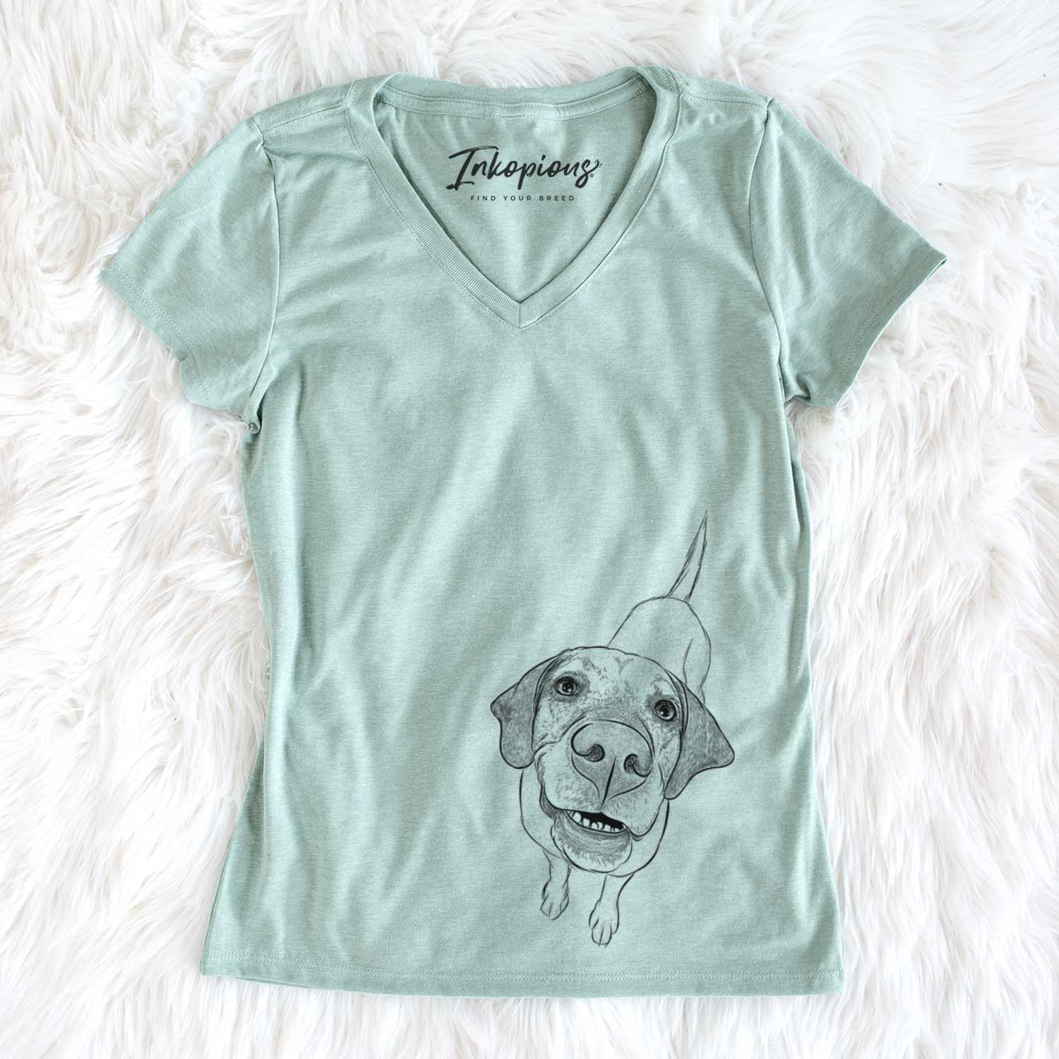 Bare Oquirrh the Vizsla - Women's V-neck Shirt