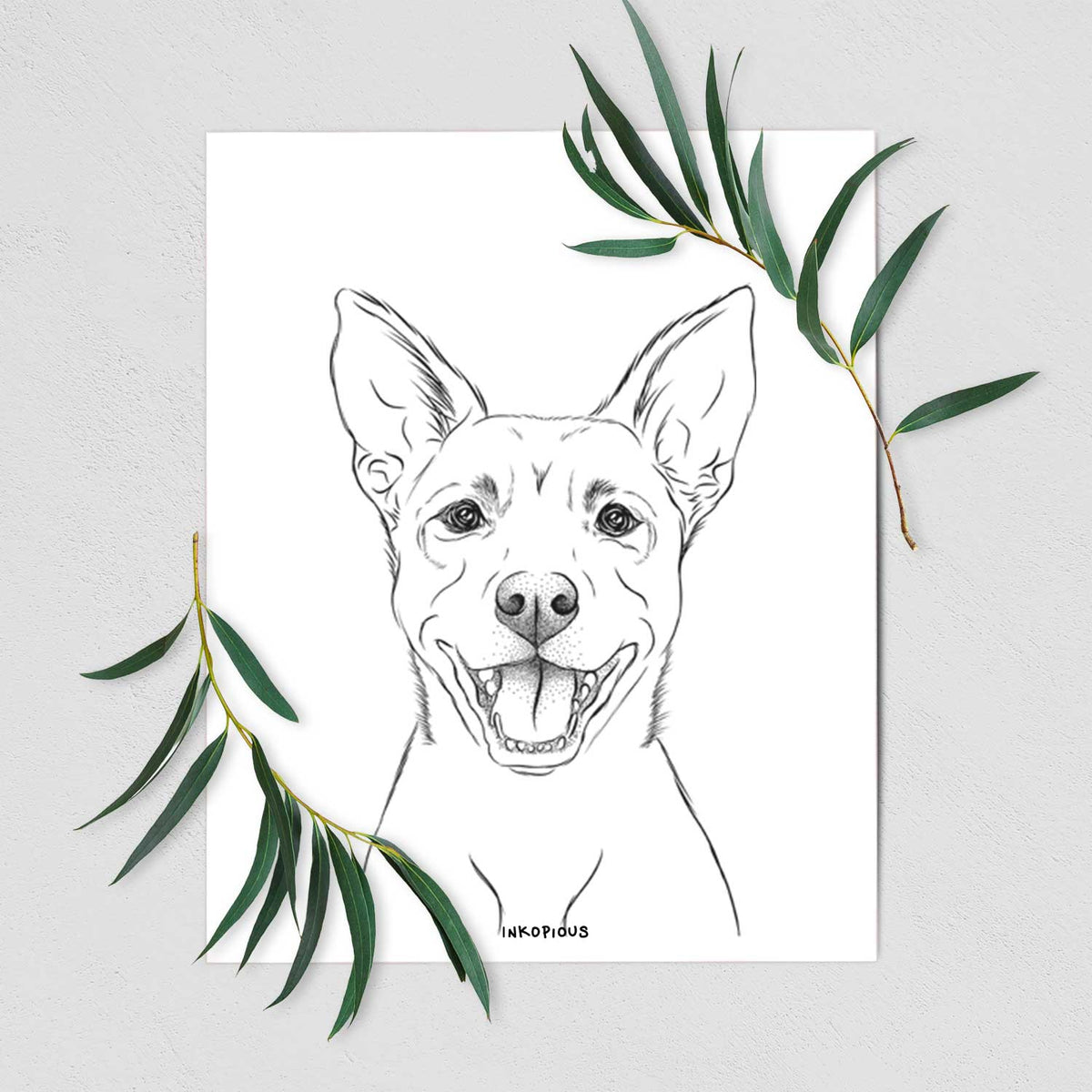 Orange the Carolina Dog Art Print
