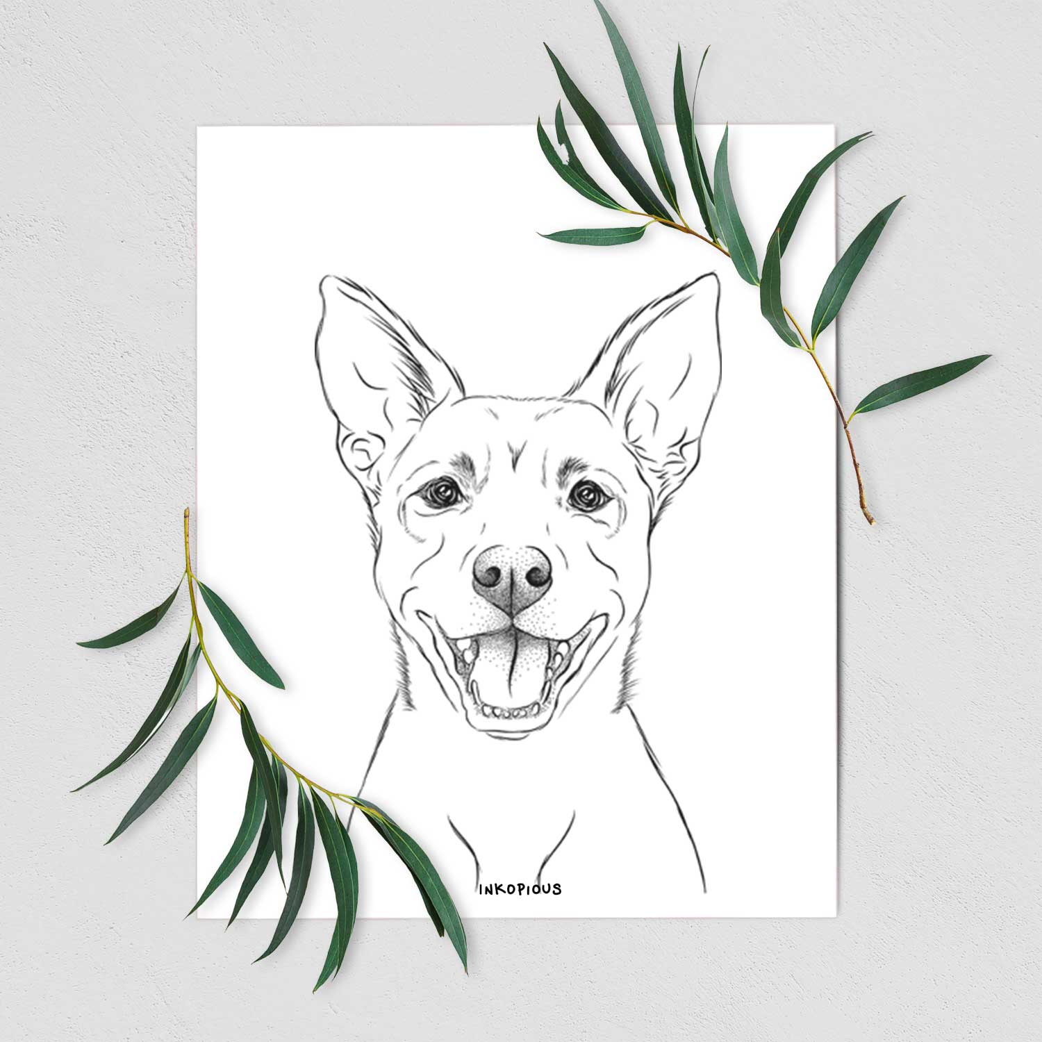 Orange the Carolina Dog Art Print