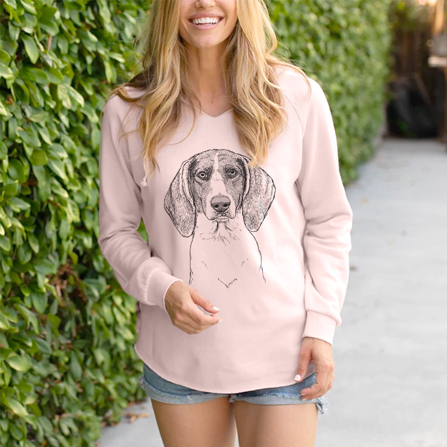 Bare Orin the Treeing Walker Coonhound - Cali Wave Hooded Sweatshirt