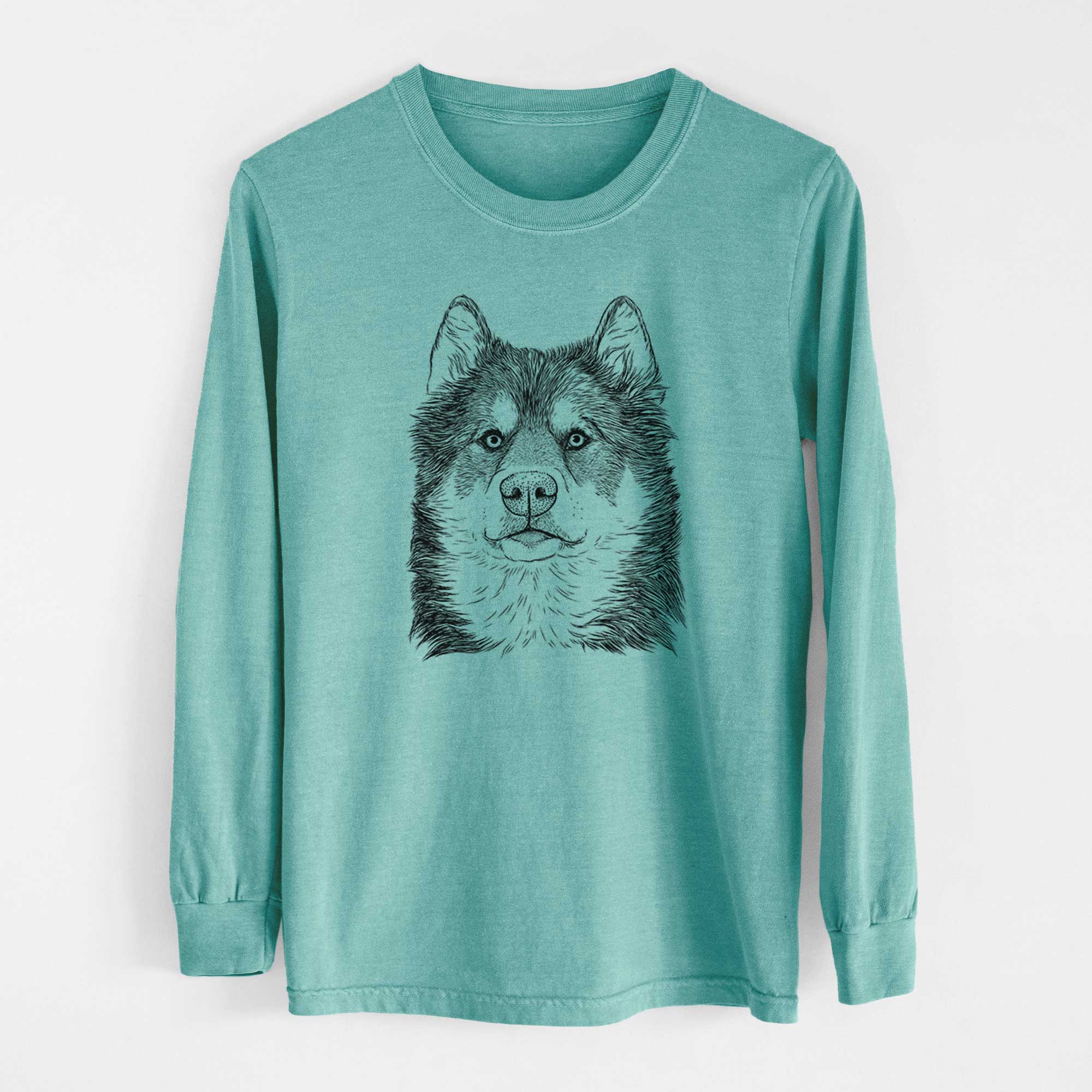 Bare Oskar the Canadian Eskimo Dog - Heavyweight 100% Cotton Long Sleeve