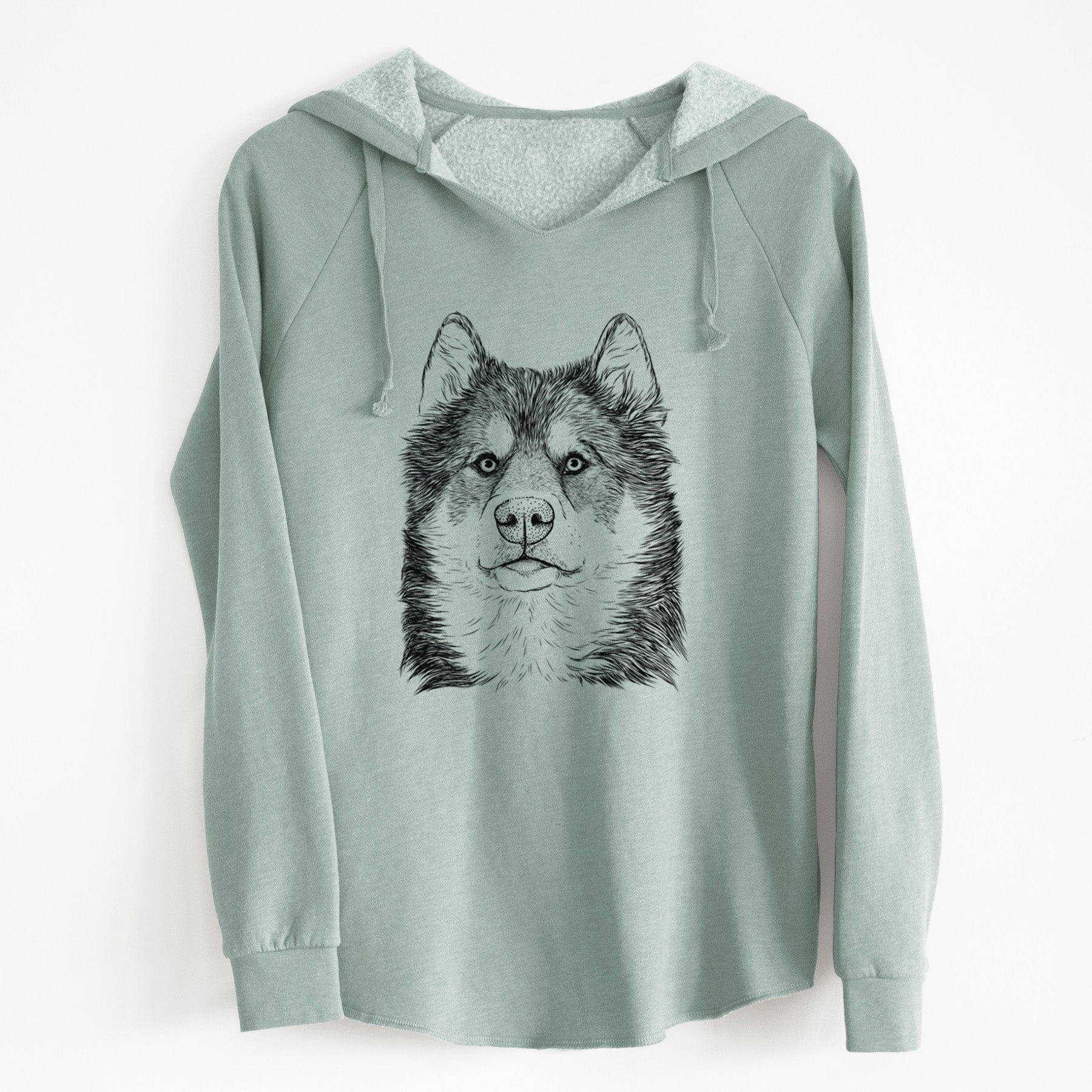 Bare Oskar the Canadian Eskimo Dog - Cali Wave Hooded Sweatshirt