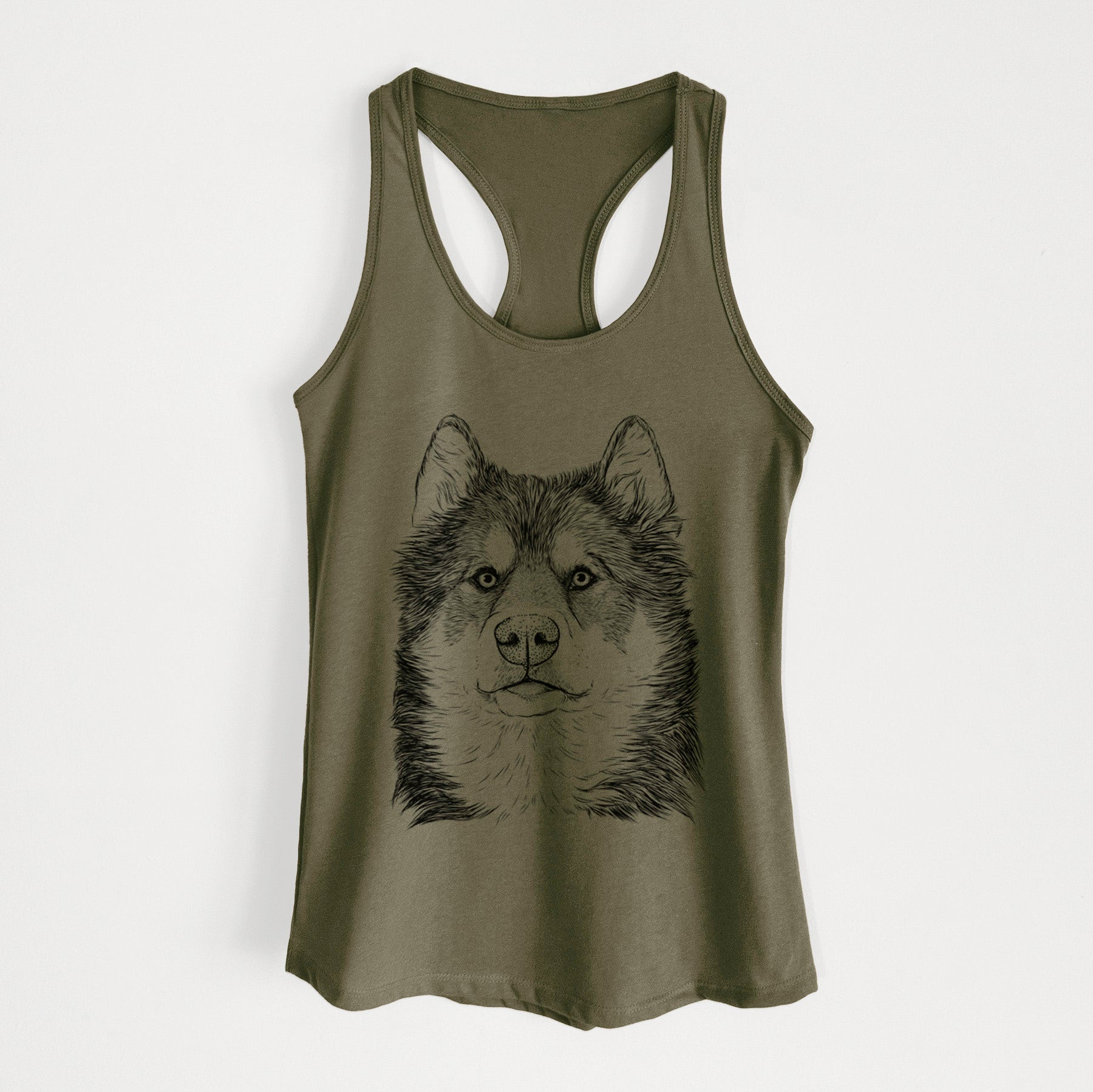 Oskar the Canadian Eskimo Dog - Women's Racerback Tanktop