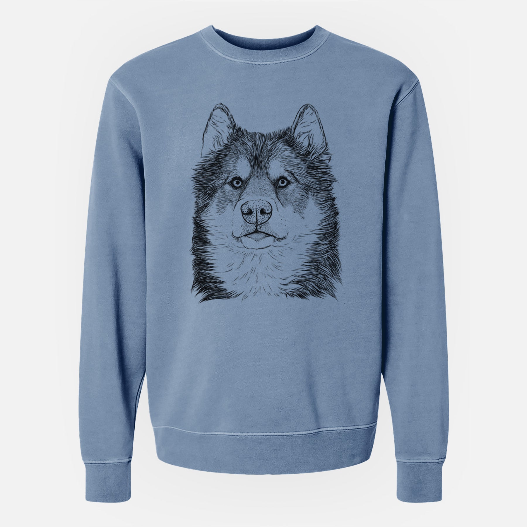 Bare Oskar the Canadian Eskimo Dog - Unisex Pigment Dyed Crew Sweatshirt