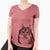 Bare Oskar the Canadian Eskimo Dog - Women's V-neck Shirt