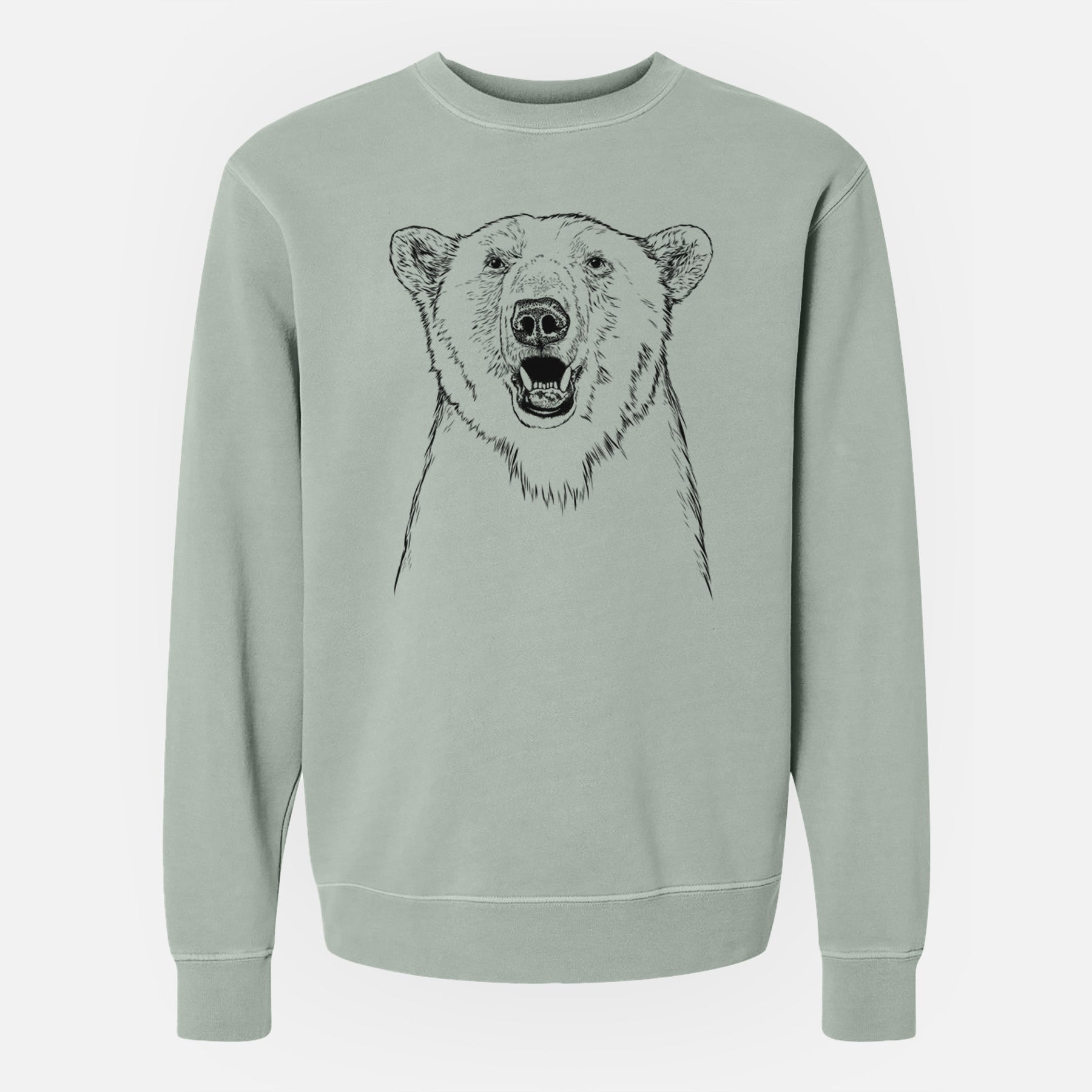 Bare Oslo the Polar Bear - Unisex Pigment Dyed Crew Sweatshirt