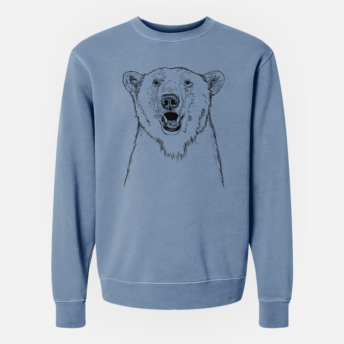 Bare Oslo the Polar Bear - Unisex Pigment Dyed Crew Sweatshirt