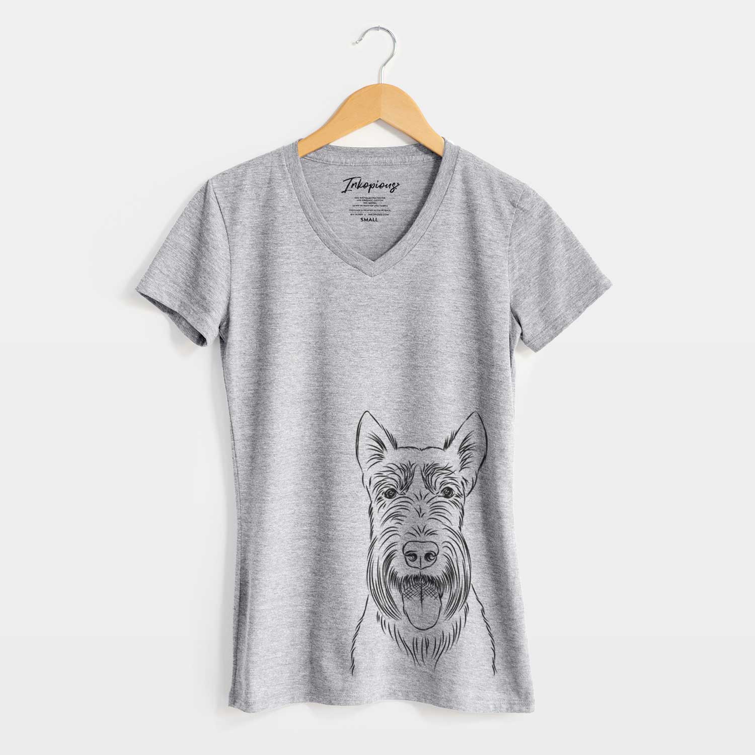 Bare Oswald the Scottish Terrier - Women's V-neck Shirt