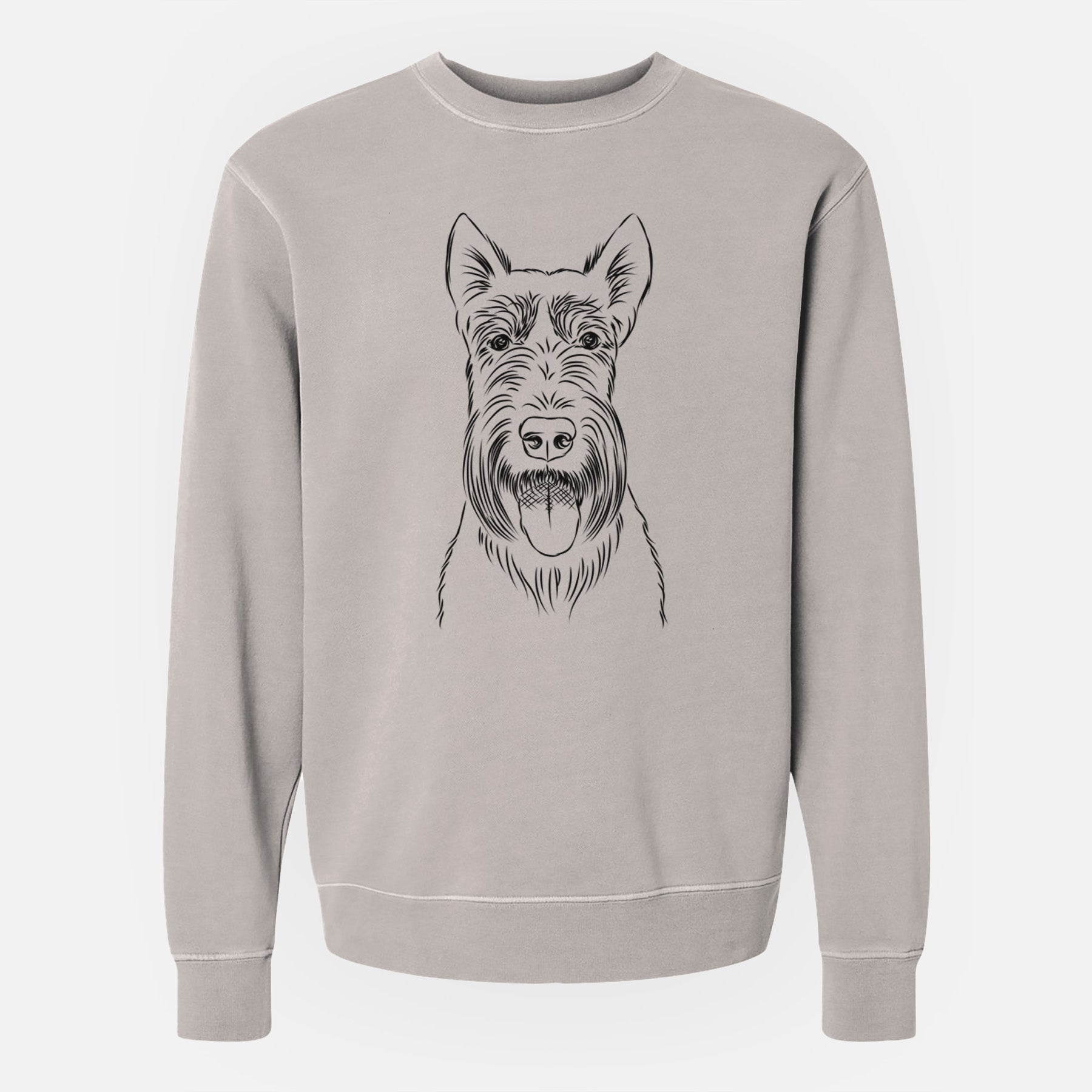 Bare Oswald the Scottish Terrier - Unisex Pigment Dyed Crew Sweatshirt