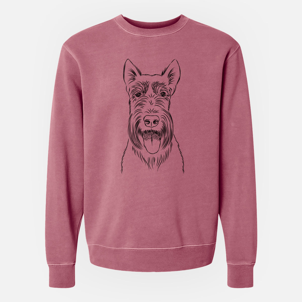 Bare Oswald the Scottish Terrier - Unisex Pigment Dyed Crew Sweatshirt
