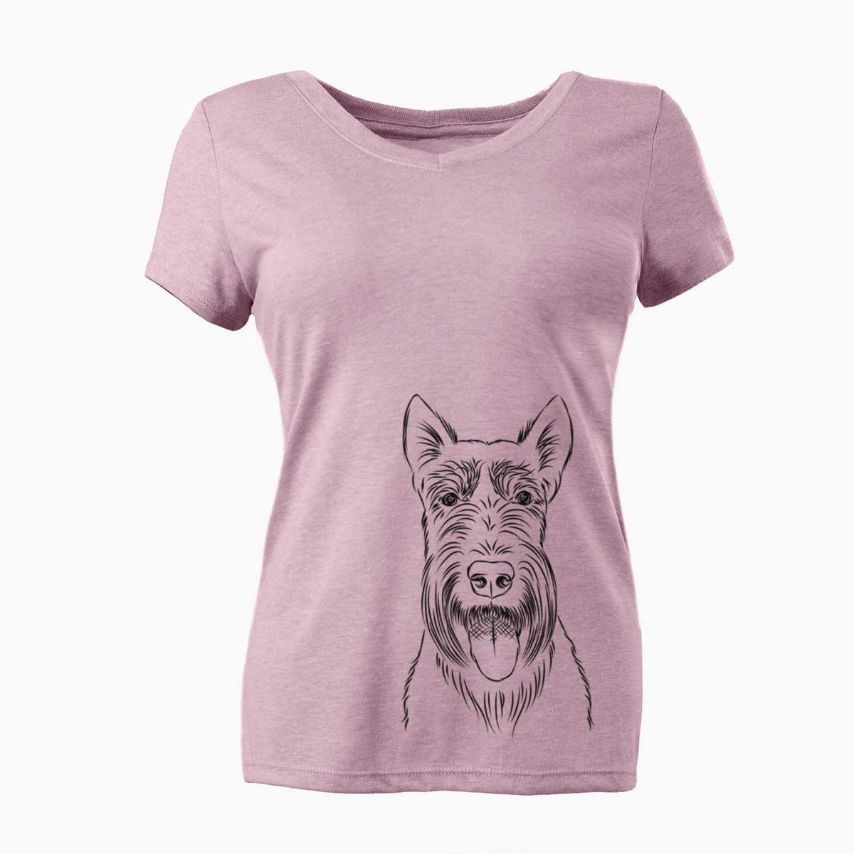 Bare Oswald the Scottish Terrier - Women's V-neck Shirt