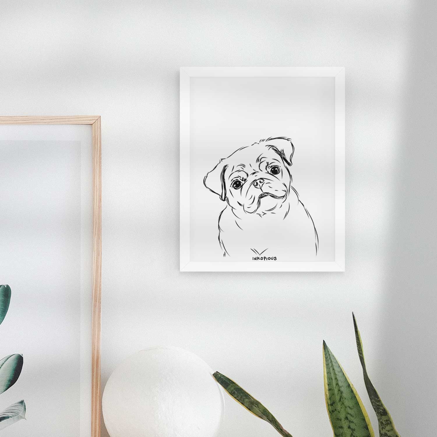 Otis the Pug Art Print