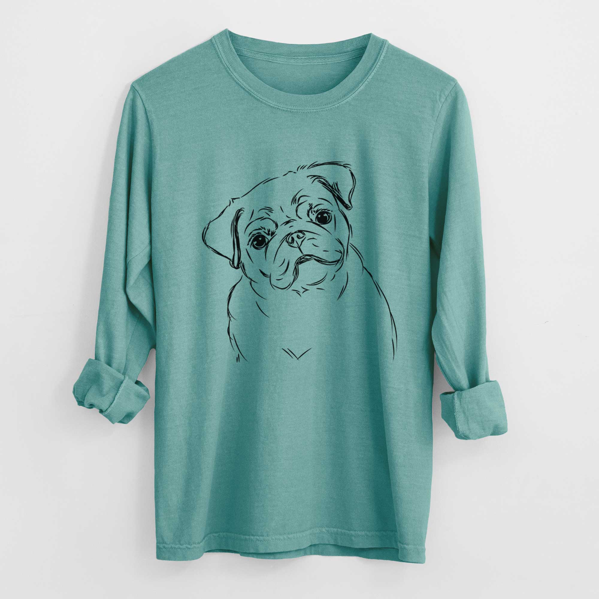 Bare Otis the Pug - Heavyweight 100% Cotton Long Sleeve