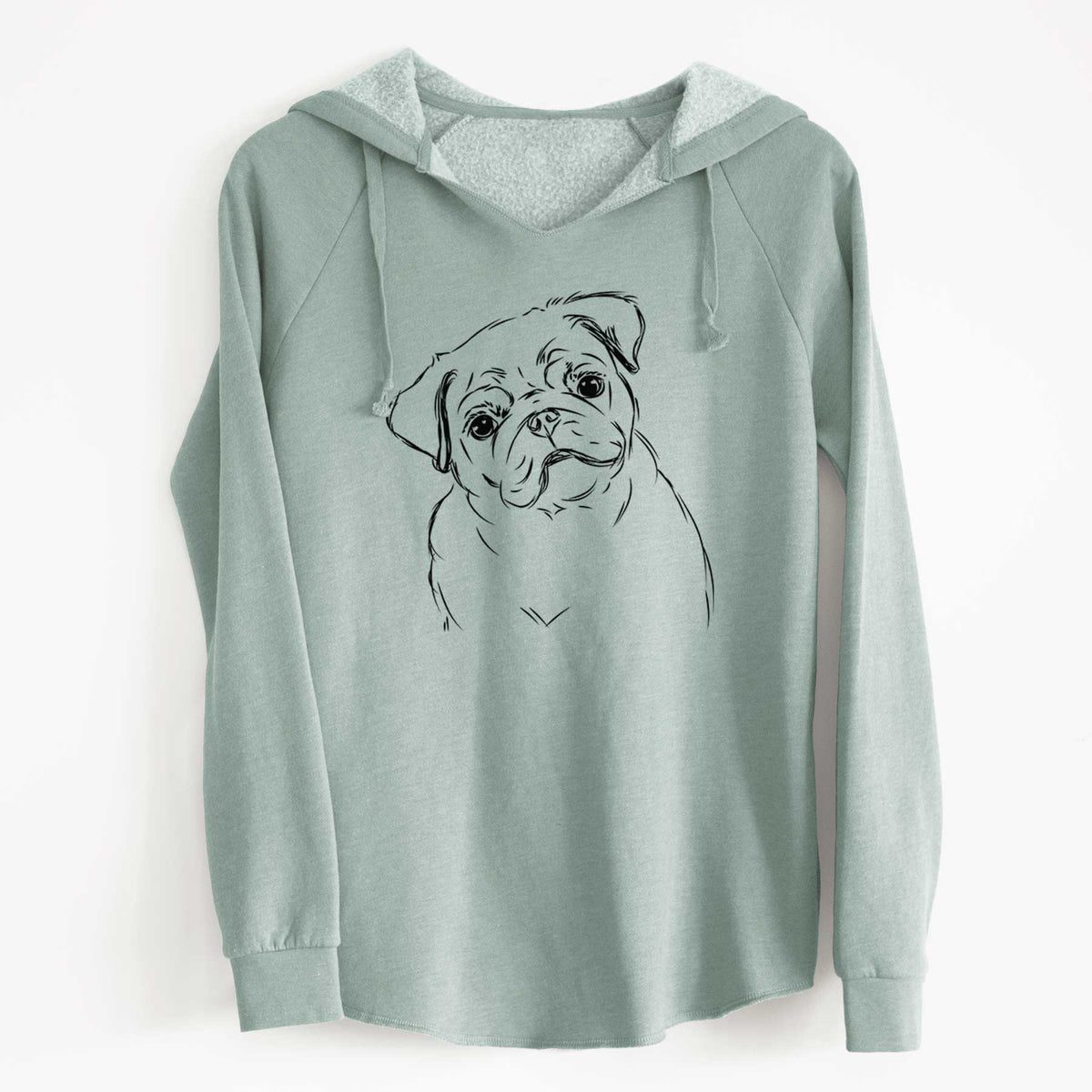 Bare Otis the Pug - Cali Wave Hooded Sweatshirt