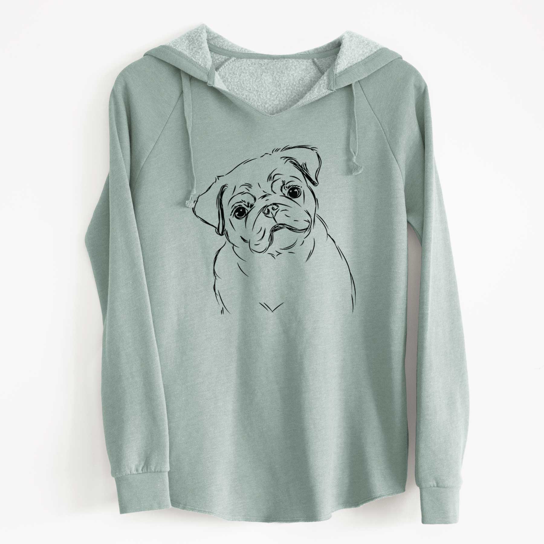 Bare Otis the Pug - Cali Wave Hooded Sweatshirt