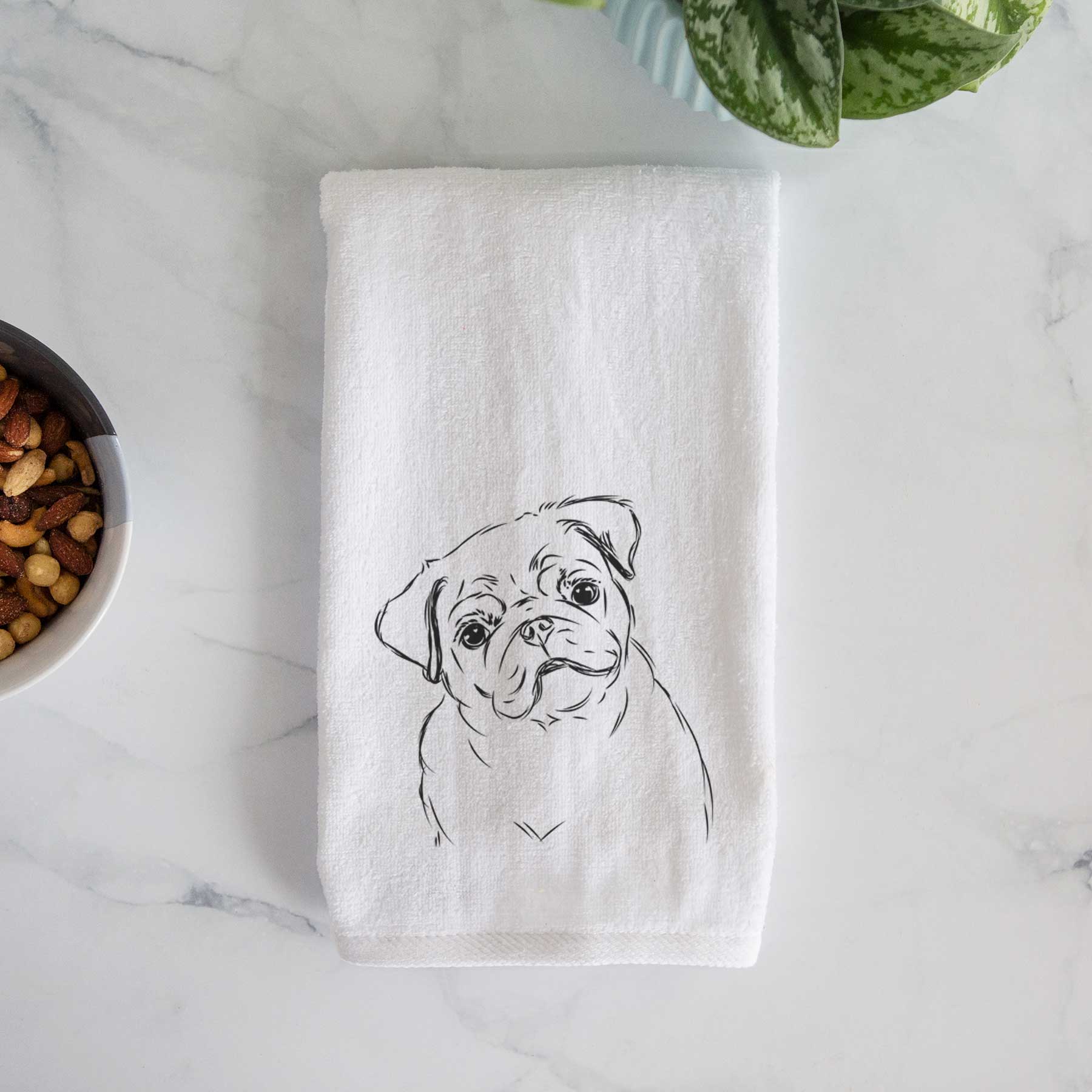 Otis the Pug Decorative Hand Towel