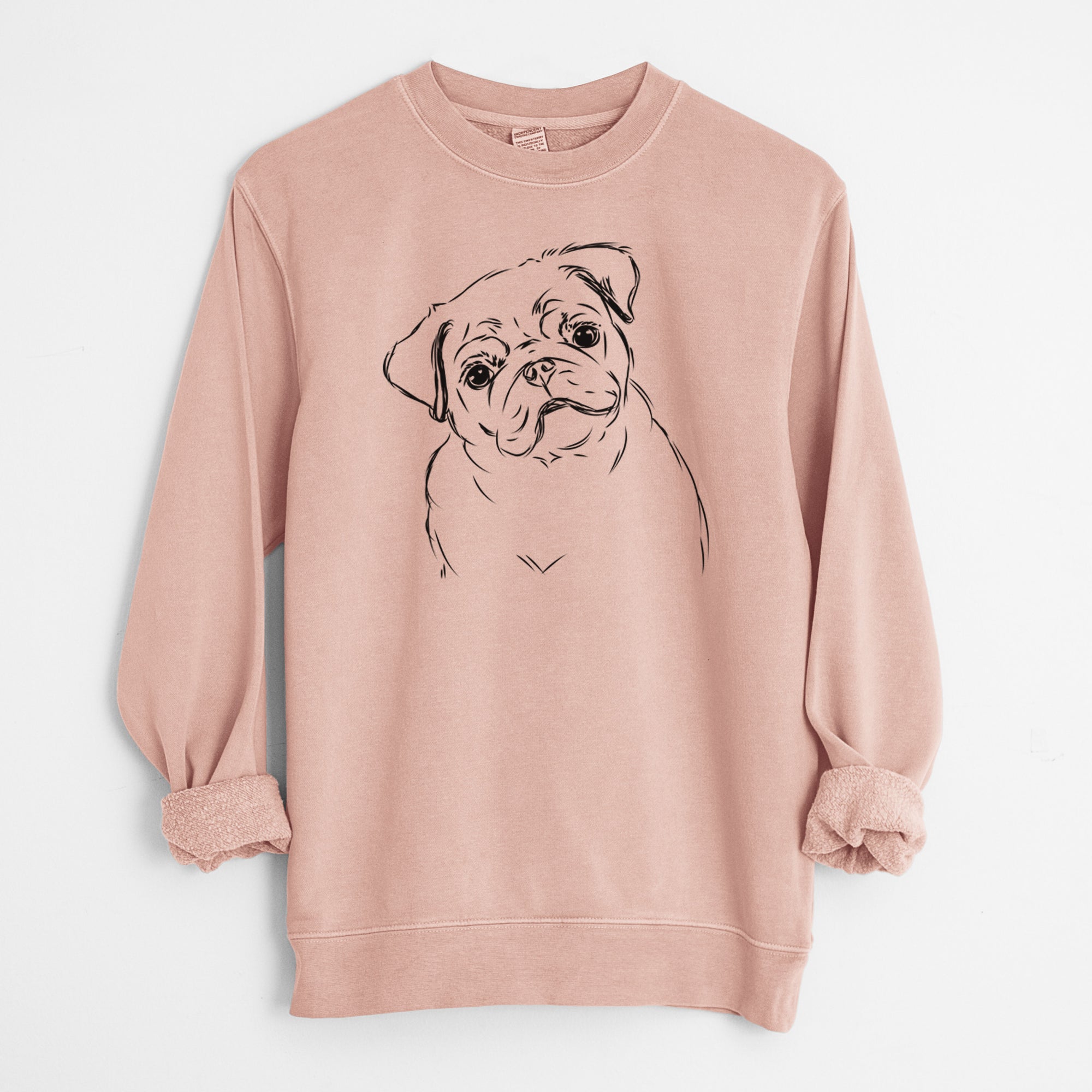 Bare Otis the Pug - Unisex Pigment Dyed Crew Sweatshirt