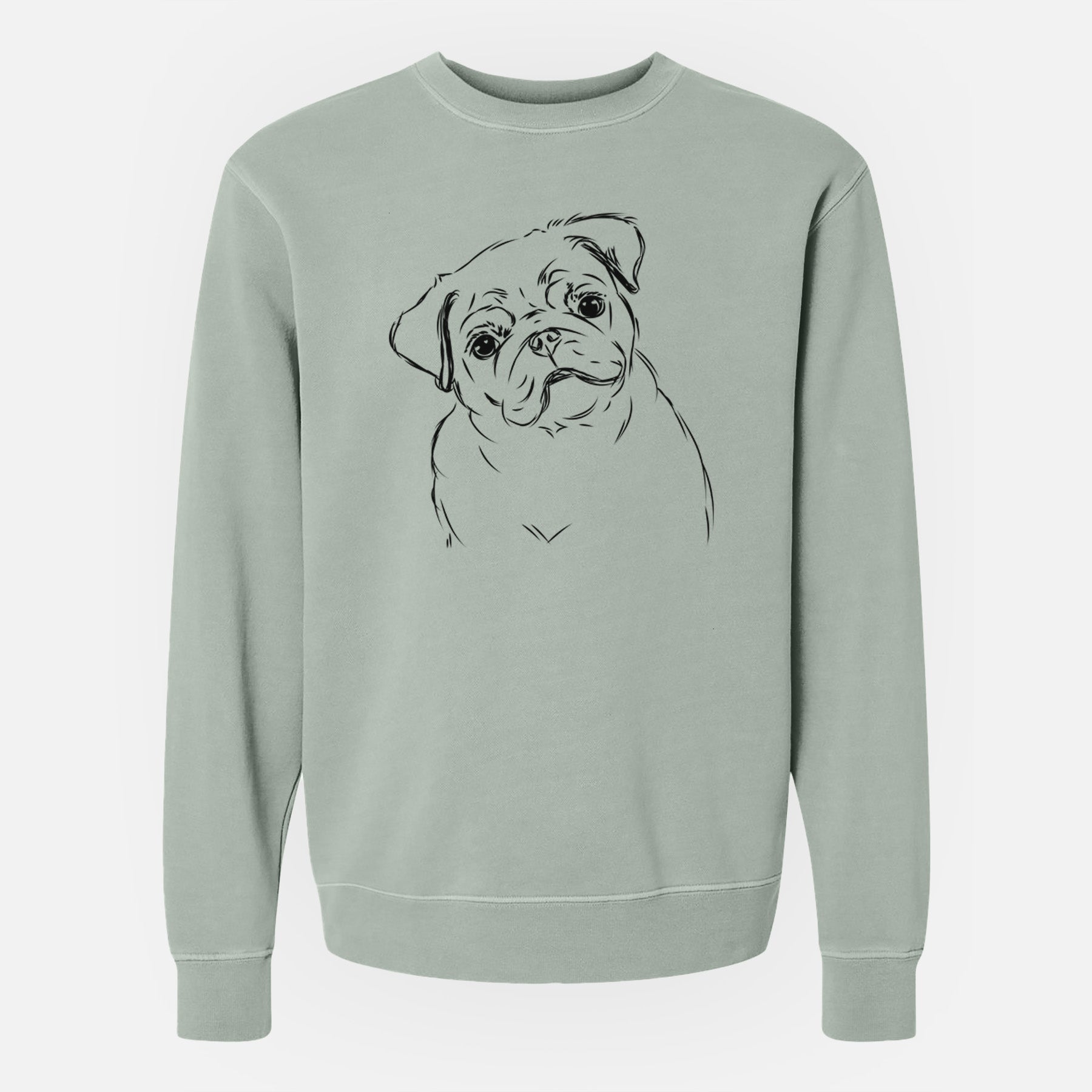 Bare Otis the Pug - Unisex Pigment Dyed Crew Sweatshirt