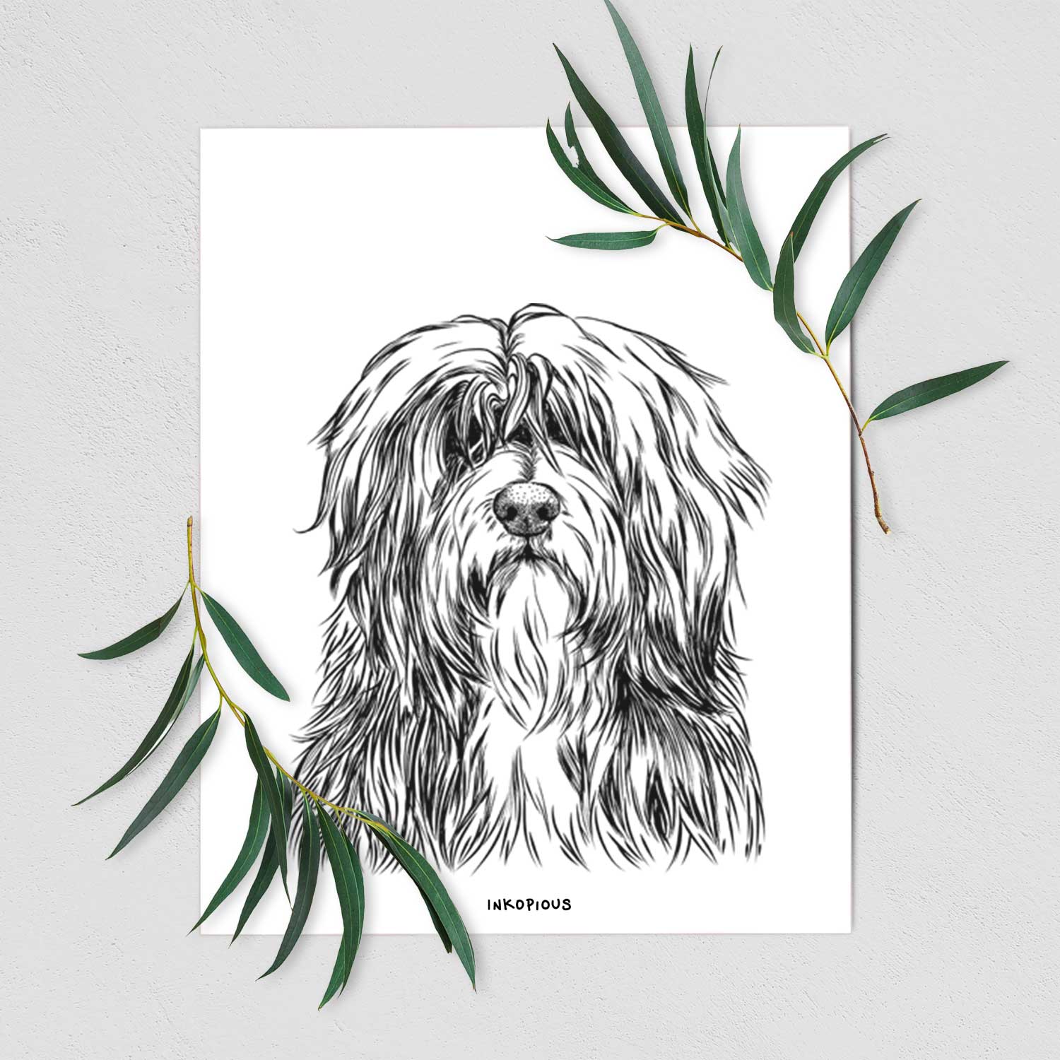 Otto the Polish Lowland Sheepdog Art Print