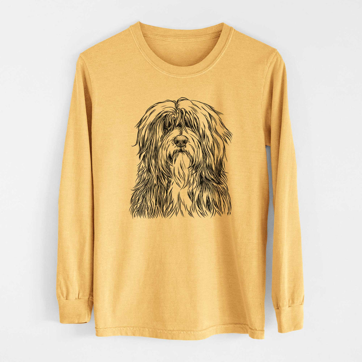 Bare Otto the Polish Lowland Sheepdog - Heavyweight 100% Cotton Long Sleeve