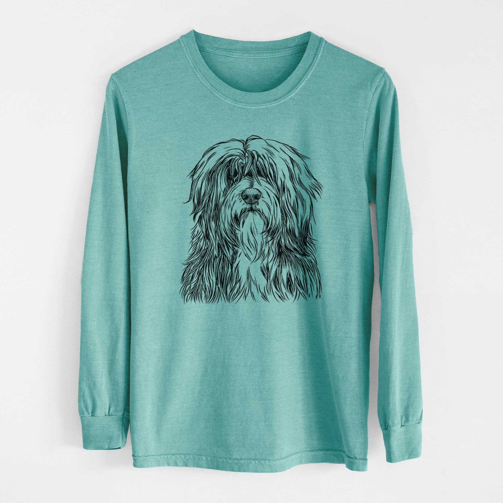 Bare Otto the Polish Lowland Sheepdog - Heavyweight 100% Cotton Long Sleeve