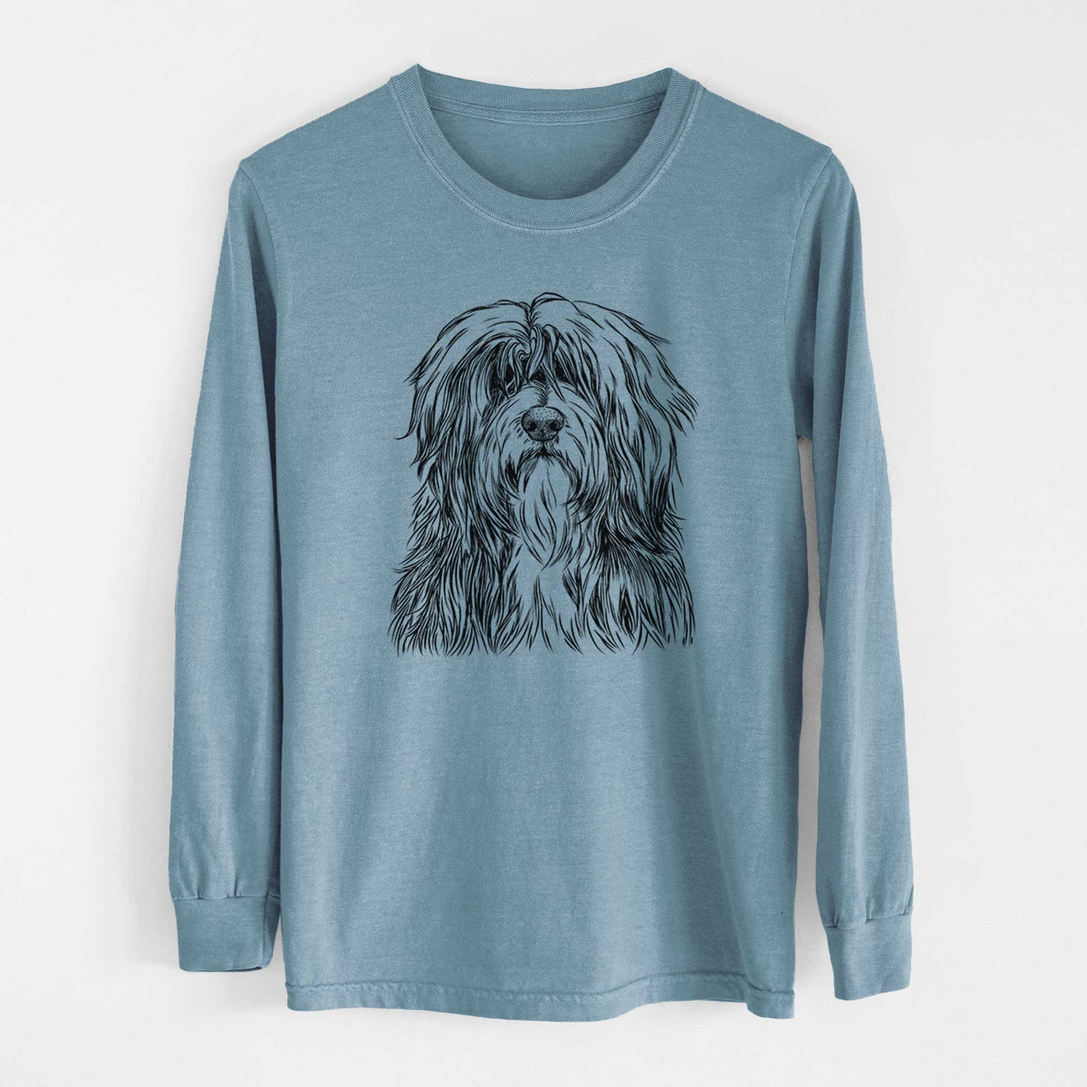 Bare Otto the Polish Lowland Sheepdog - Heavyweight 100% Cotton Long Sleeve